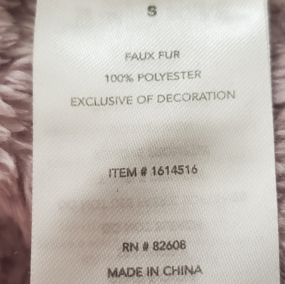 Free2B braided butter pile, light purple zipper jacket. Sz S - Picture 12 of 15